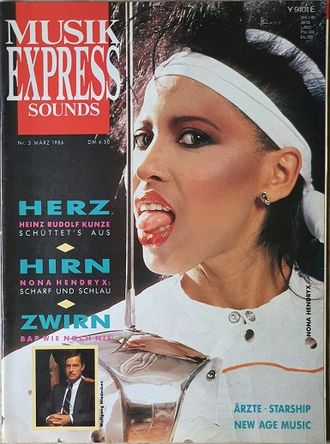 Musikexpress Sounds Magazine March 1986 Nona Hendrix, Иностранные музыкальные журналы, Intpressshop