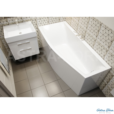 Astra-Form Ванна Скат левосторонняя 170/75 см белая