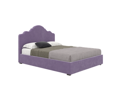 Кровать двуспальная, MyCloud Эльза с подъемным механизмом, бельевым ящиком, мягкое изголовье фигурное