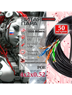 Кабель UTP 8x0.52