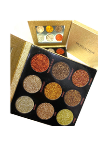 Палетка глиттеров Revolution Makeup Pressed Glitter Palette, Midas Touch 9 цветов оптом