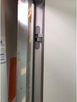 Дверь межкомнатная скрытая Invisible Standart  AL кромка хром (комплект) под покраску 42 мм