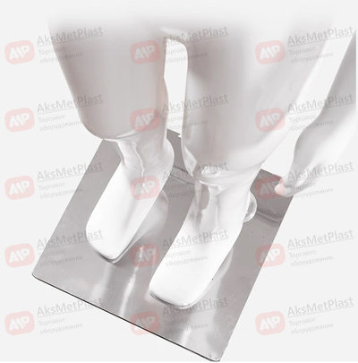 C117B Манекен детский пластиковый черный глянцевый 117 см на металлической подставке