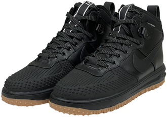 Nike Lunar Force 1 Duckboot Black Brown с мехом