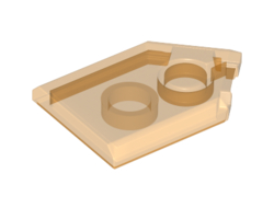 Tile, Modified 2 x 3 Pentagonal, Trans-Orange (22385 / 6258884 / 6382017)