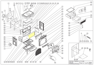 Внутренняя задняя стенка для печи Jotul F3 CB BP