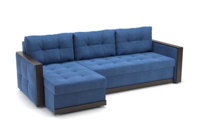 БРУНО угловой диван ULTRA MIDNIGHT темно-синий (Софт)