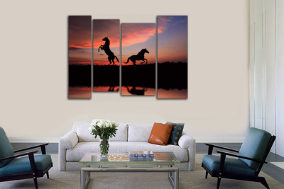 Модульная картина "Два коня"