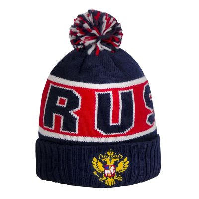 Шапка РОССИЯ сине-красная 11340