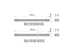 Светодиодный линейный светильник 18Вт/36Вт 6500К SDBO-L2 /Sweko™/