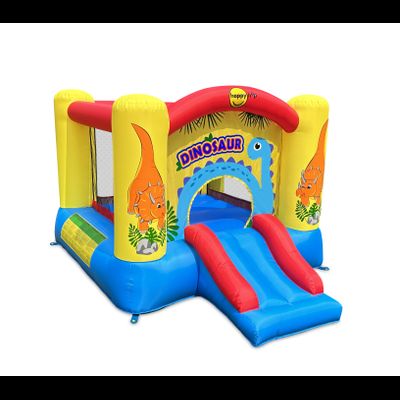 Батут с горкой Happy Hop «Забавный динозавр»