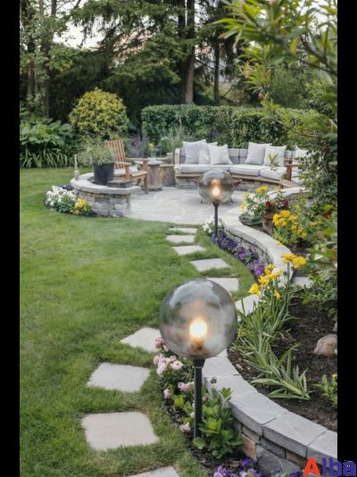 Шар 300мм дымчатый Светильник садово-парковый