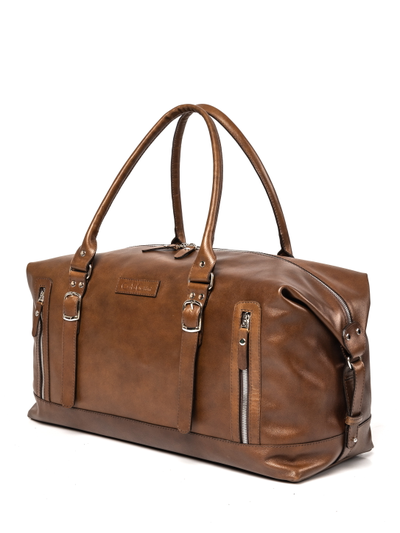 Кожаная дорожная сумка Bergamo Premium brown (арт. 4048-63)
