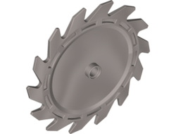 Technic Circular Saw Blade 9 x 9 with Pin Hole and Teeth in Same Direction, Flat Silver (61403 / 6001449 / 6079017)