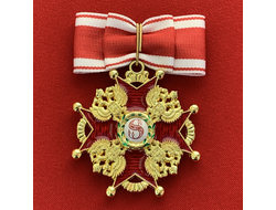 Орден Святого Станислава 2-й степени, с бантом из муаровой ленты. Полноразмерная копия LUX! Лот № 83.