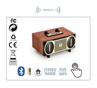 OneDer XM-6С  - Bluetooth колонка СТЕРЕО, радио FM, с аккумулятором, для использования в помещении