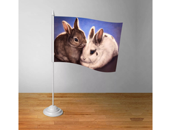 Флажок настольный год Кролика №1