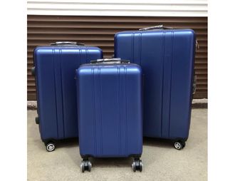 Комплект из 3х чемоданов Поликарбонат Olard S,M,L синий