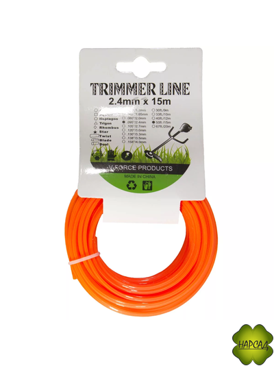 Леска 2,4мм х 15 м (форма сечения - звезда)