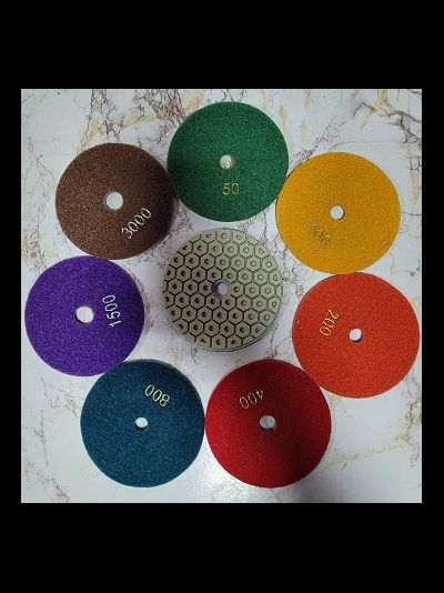 КОМПЛЕКТ Алмазный гибкий шлифовальный круг - Гайка (7 шт.)