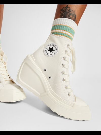 Кеды Converse Chuck 70 De Luxe Wedge Platform белые высокие