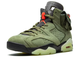 Nike Air Jordan Retro 6 High Travis Scott (Хаки с белым)