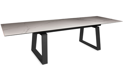 LEONARDO черный / керамика мрамор глянец 200(+50+50)x100