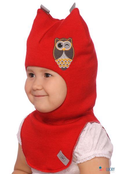 Шапка-шлем  18101-08, цвет красный мак р. 48-50