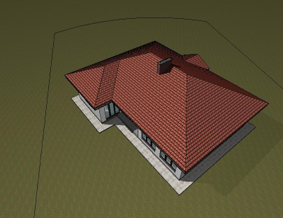Одноэтажный дом с четырьмя спальнями 160м² (S17)