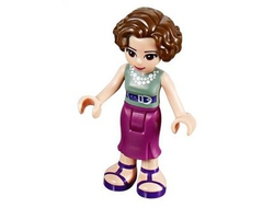 Friends Charlotte - Magenta Mid Length Skirt, Sand Green Top, n/a (frnd091)