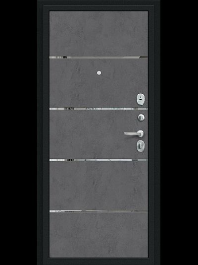 Дверь Входная  "Лайн"  Slate Art IMP-6/Букле черное