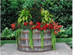 Кашпо бочка