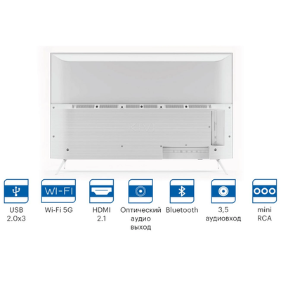 Телевизор KIVI 43U750NW 43", Smart, Google ATV, 4K UHD  Белый