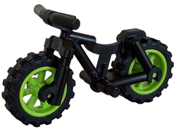 Bicycle Heavy Mountain Bike with Lime Wheels and Black Tires  36934 / 50862 / 50861 , Black (36934c08)