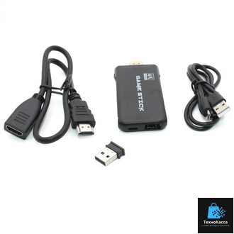 Игровая приставка M8 Mini Game Stick 4K HDMI + 2 беспроводных джойстика, консоль для телевизора