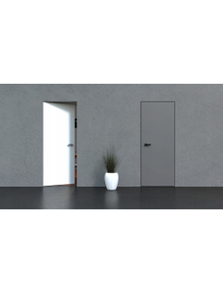 Дверь межкомнатная скрытая IFL9 Reverse (обратное) Secret (комплект)  AL кромка ШАМПАНЬ 59 мм