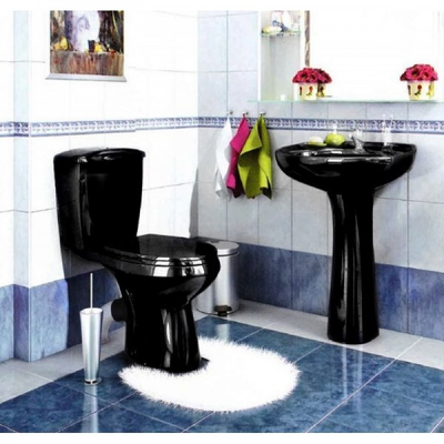 Унитаз-компакт Элисса черный "Оскольская керамика"