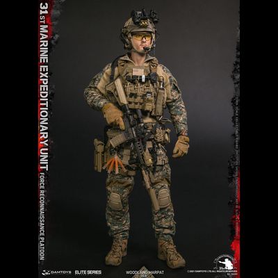 Разведчик морской пехоты США - КОЛЛЕКЦИОННАЯ ФИГУРКА 1/6  31st Marine Expeditionary Unit Force Reconnaissance Platoon (Woodland MARPAT VER) (78089) - DAMTOYS