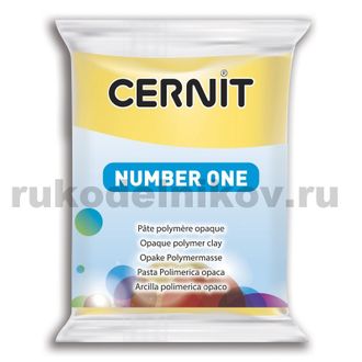 полимерная глина Cernit Number One, цвет-yellow 700 (желтый), вес-56 грамм