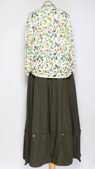 ДЖЕМПЕР ХЛОПОК "СТОЙКА МЕЛКИЕ ЦВЕТЫ" белый до р.52