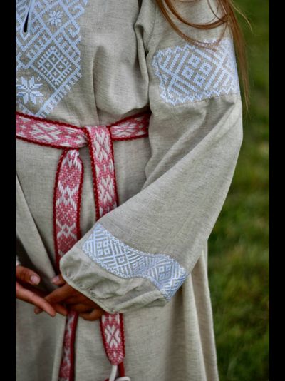 Платье в славянском стиле "Макошь" Ярая (белая)