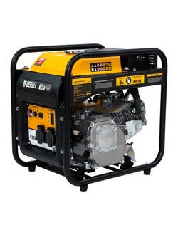 Генератор инверторный GT-2500iF, 2.5 кВт, 230 В, бак 5 л, открытый корпус, ручной старт Denzel