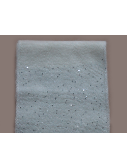 белый шарф с серебристыми пайетками Италия Vizio Tresor / Orozeb