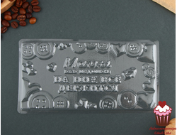 Форма пластик Плитка "Мамы как пуговки", 16,5х8,5 см