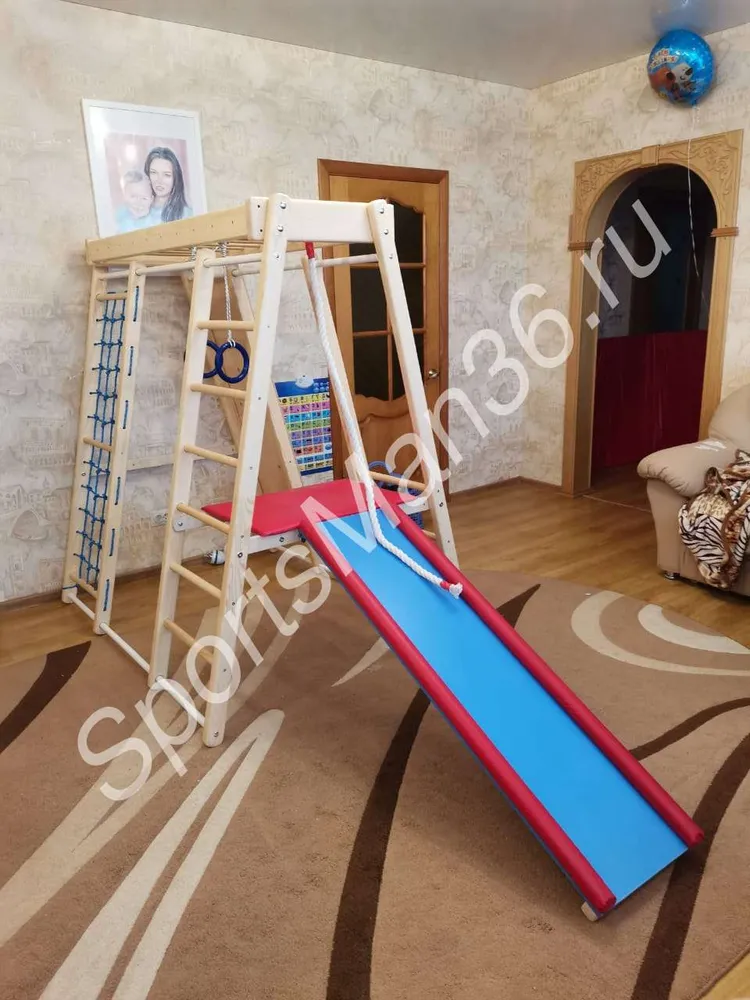 ДСК РАННЕГО РАЗВИТИЯ PLASTEP БОГАТЫРЬ 170 ДЕРЕВО, ЦВЕТ ЛАК, ПЕРЕКЛАДИНЫ ЛАК.