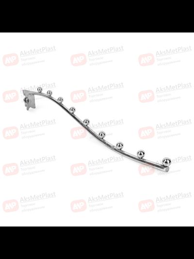 7SL7036A Крючок d-7мм волнообразный хром 9 шариков для профиля системы Vertical L=350 мм