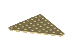 Wedge, Plate 8 x 8 Cut Corner, Tan (30504 / 4626948)