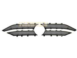 Защита радиатора для Volkswagen Polo 2020- Origin, Respect, Status (4 части) black верх