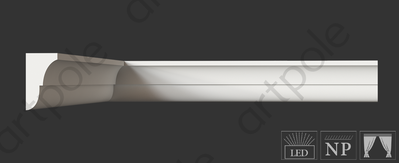 Карниз гладкий SKT22