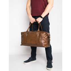 Кожаная дорожная сумка Bergamo Premium brown (арт. 4048-63)